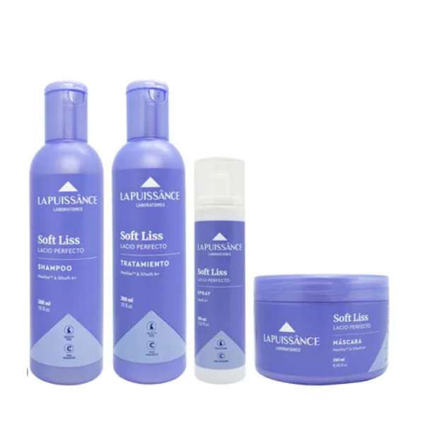 kit Shampoo La Puissance Soft Liss 300 ml+ Acondicionador 300ml + Mascara 250ml + Spray 100ml