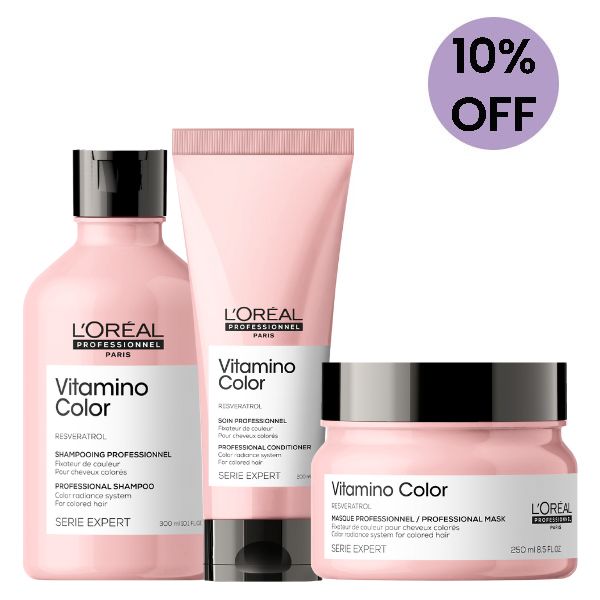 Combo Shampoo + Acondicionador + Mascara Vitamino Color  Loreal Serie Expert