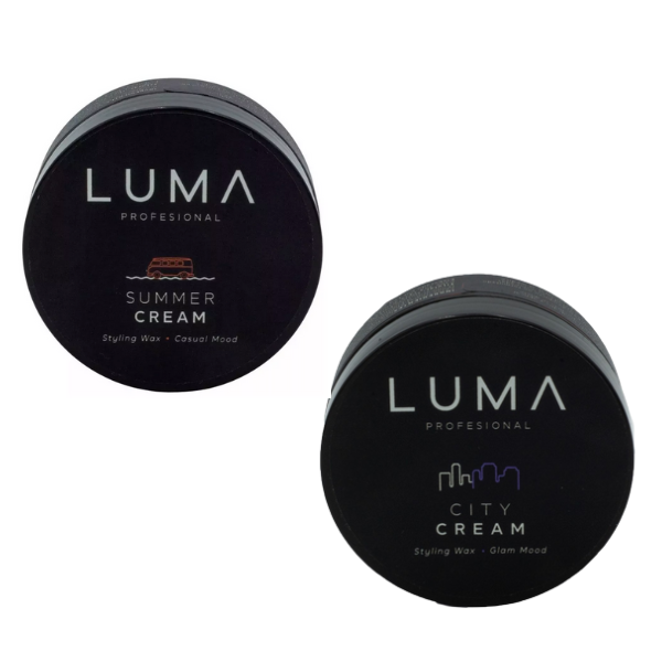 Combo Cera Capilar LUMA City Cream Efecto Natural +Cera Summer Cream Flow Mood Mate 100 ml