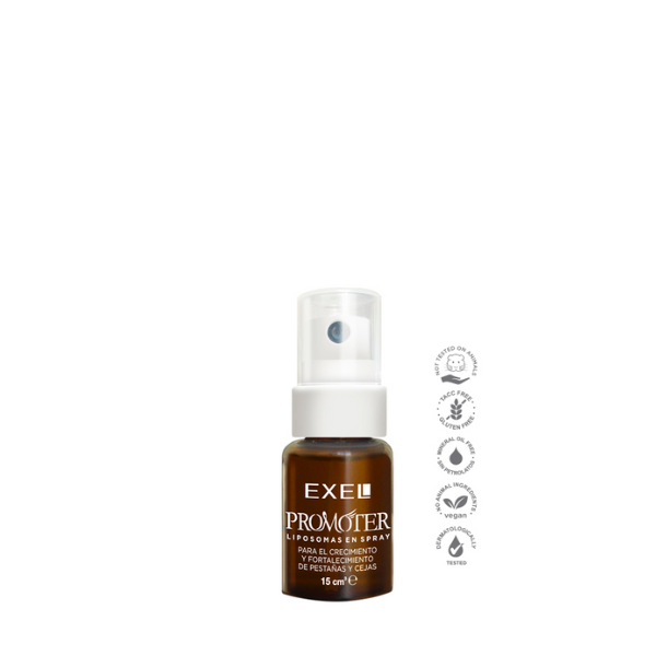 kit Spray de Liposomas para Cejas y Pestañas Exel Promoter 15 ml+ Scrub Exel Gel Exfoliante Cejas 15g