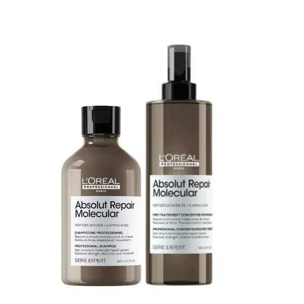 Combo Shampoo + Pre Tratamiento Loreal Absolut Repair Molecular Serie Expert