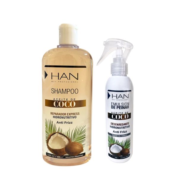 Combo Han Hidronutritivo Shampoo + Emulsion Aceite de Coco