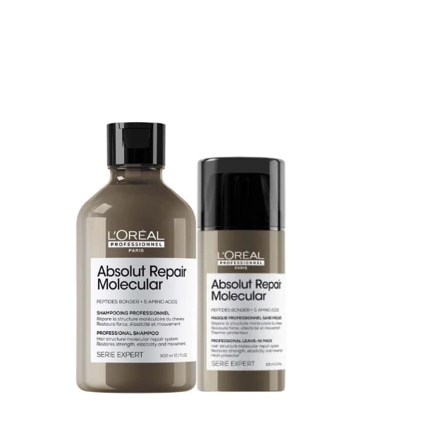 Combo Shampoo + Leave- in Loreal Absolut Repair Molecular Serie Expert