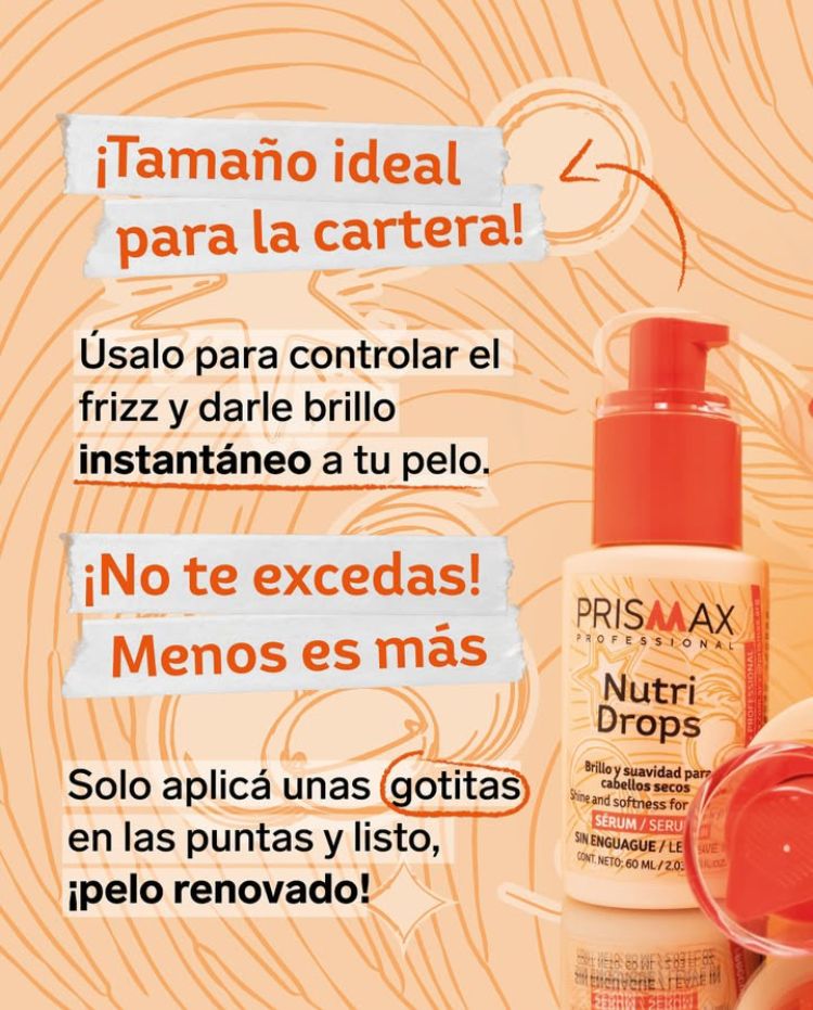 Serum Prismax Nutri Drops para Cabellos Secos 60ml