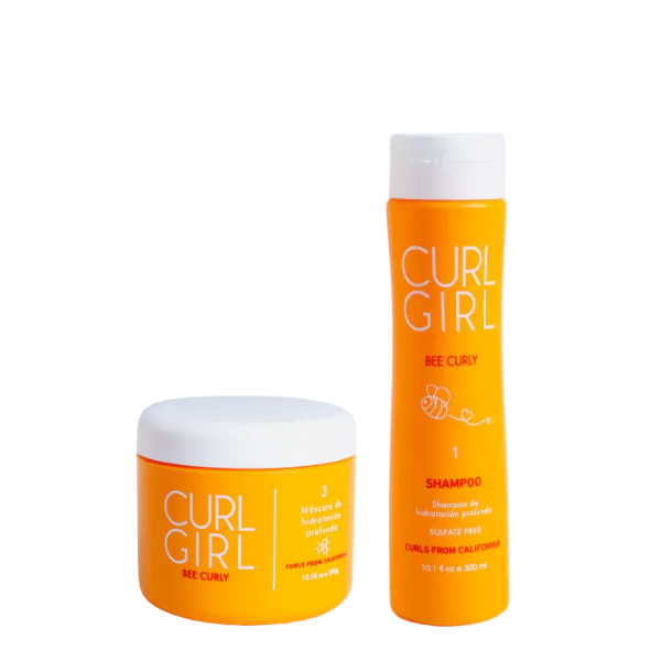 Shampoo + Mascara Para Rulos Curl Girl Bee Curly Hidratación Profunda