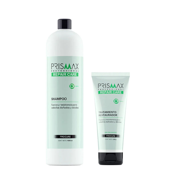 Combo Shampoo Prismax Repair Care 1000ml + Tratamiento Reparador 250ml
