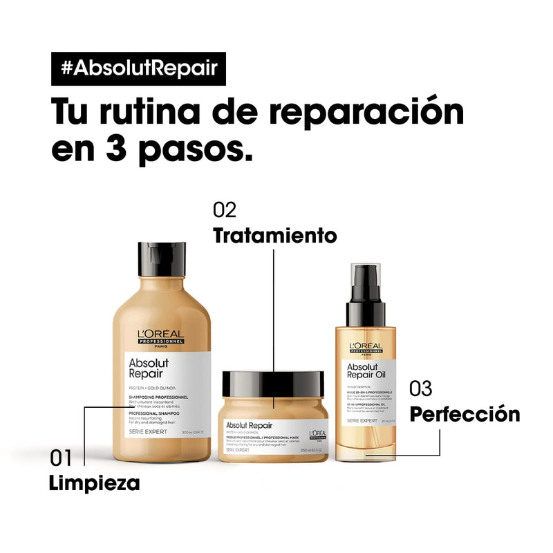 Combo Reparación Loreal Absolut Repair Shampoo + Acondicionador