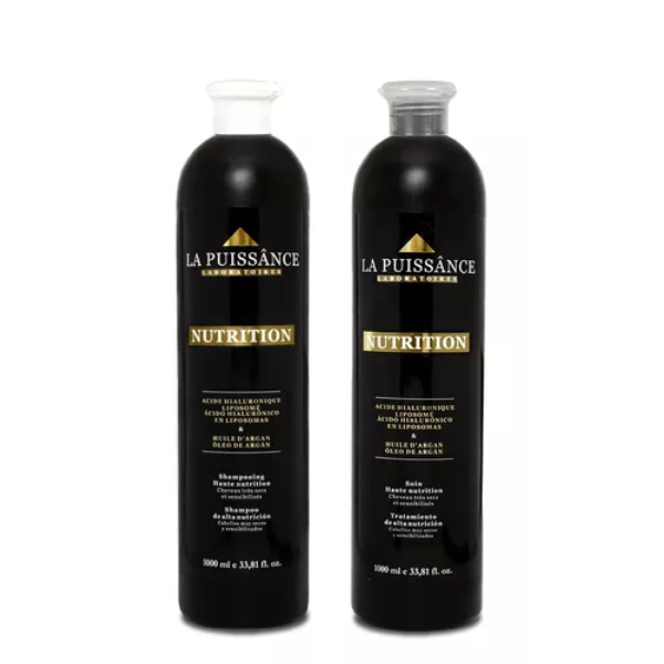 Kit Shampoo + Acondicionador La Puissance Nutrition con Árgan y Ácido Hialurónico 1000 ml