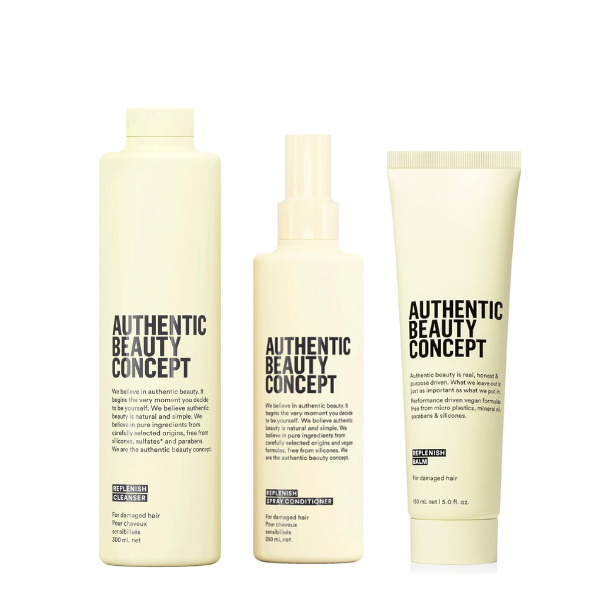 Kit Replenish Authentic Beauty Concept Shampoo + Acondicionador + Bálsamo