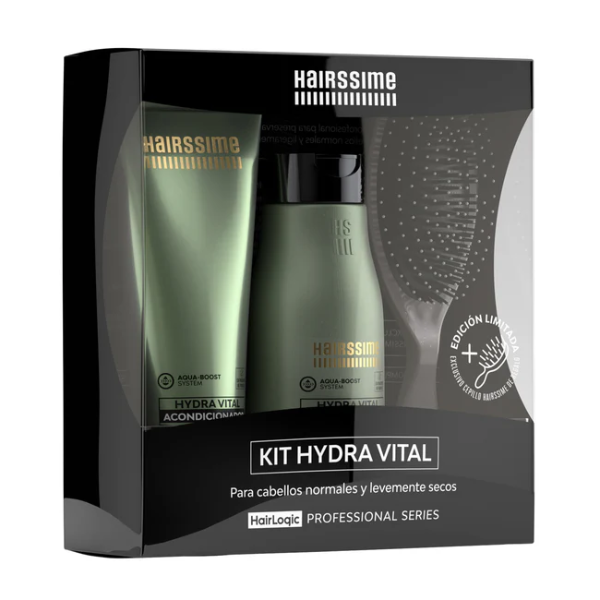 Kit Box Hydra Vital Hairlogic + Cepillo de Regalo