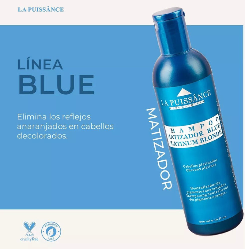 Kit Matizador Azul La Puissance Shampoo y Mascara Blue