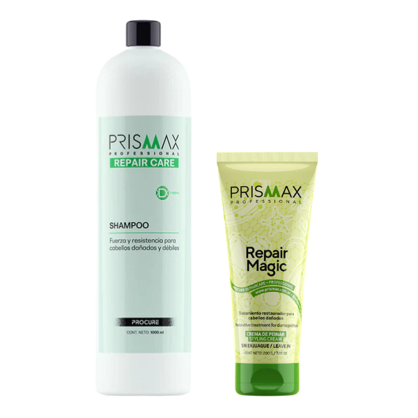 Combo Shampoo Prismax Repair Care 1000ml + Tratamiento Reparador 250ml