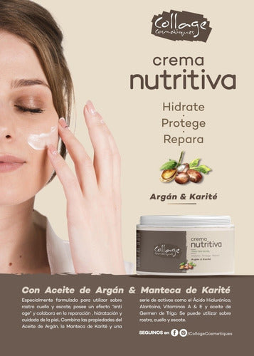 Crema Facial y Corporal Collage Nutritiva con Argán y Karité 250 g