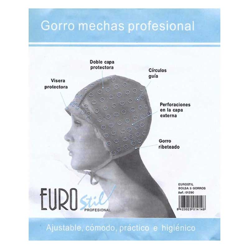 Gorros Eurostil Descartables para Reflejos Mechas x 5 unidades