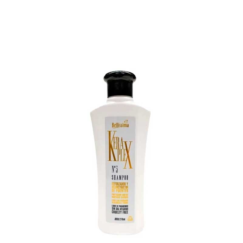 Shampoo Keraplex Nº 3 Bellissima Reforzador Cabellos Dañados 270 ml