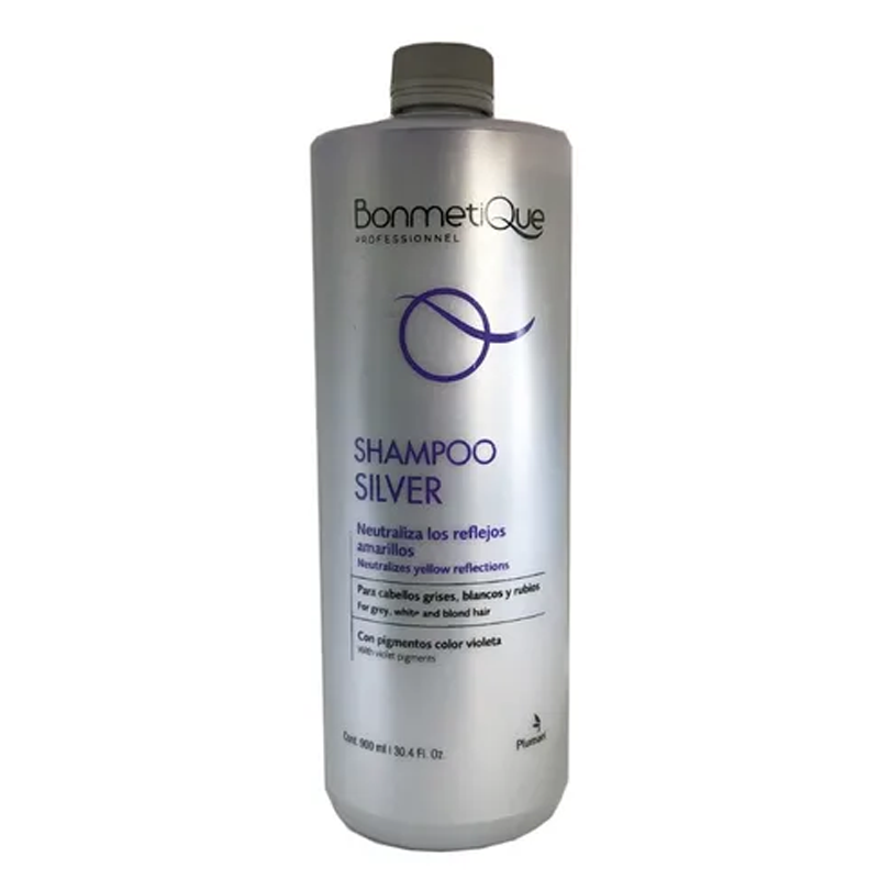 Shampoo Violeta Bonmetique Silver Neutraliza Reflejos Amarillos